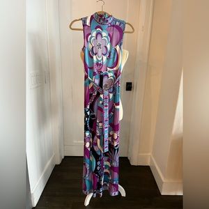 PUCCI silk jumpsuit rare print size 34 Made in Italy